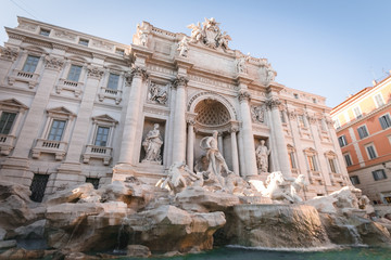 Fototapeta na wymiar Trevi Fountain (Fontana di Trevi). Rome, Italy.