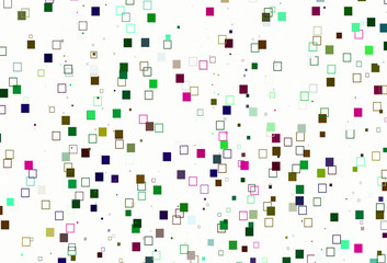 Light Multicolor, Rainbow vector pattern with crystals, rectangles.