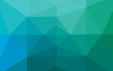 Light Blue, Green vector polygon abstract backdrop. Modern geometrical abstract illustration with gradient. Textured pattern for background.