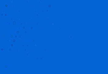 Light BLUE vector background with circles, rectangles.