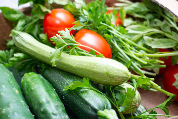 fresh seasonal vegetables, homemade garden vegetables