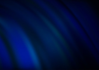 Dark BLUE vector background with bent ribbons. Colorful abstract illustration with gradient lines. A new texture for your  ad, booklets, leaflets.