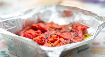 grilled red peppers, Italian appetizer