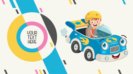 Colorful Abstract Banner For Children Education