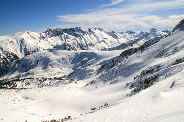 Winter panorama of Pirin Mountain, Bulgaria