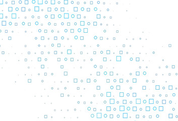 Light BLUE vector texture with disks, rectangles.