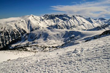 Winter panorama of Pirin Mountain, Bulgaria