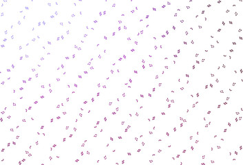 Light Purple vector backdrop with music notes.