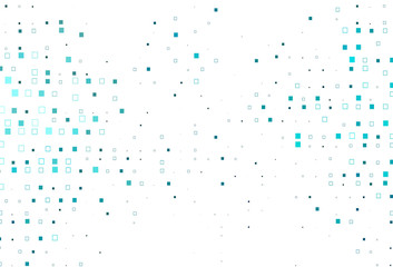 Light BLUE vector pattern with crystals, rectangles.