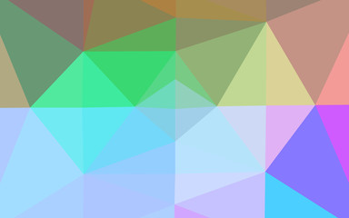 Obraz premium Light Multicolor, Rainbow vector blurry triangle template. A sample with polygonal shapes. Completely new design for your business.