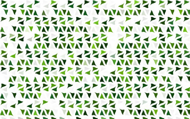 Light Green vector backdrop with lines, triangles. Triangles on abstract background with colorful gradient. Pattern can be used for websites.