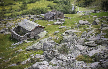 paysage des Alpes en France en été: Le Ménuires