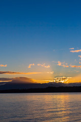 Obraz premium カラブコ山と日の出