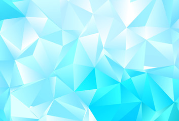 Light BLUE vector blurry triangle template.