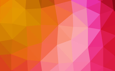 Obraz premium Dark Pink, Yellow vector polygonal background. A sample with polygonal shapes. Completely new template for your business design.