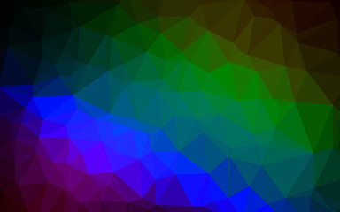 Obraz premium Dark Multicolor, Rainbow vector low poly texture. Glitter abstract illustration with an elegant design. Completely new design for your business.