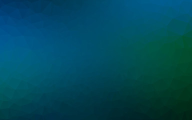 Dark Blue, Green vector polygonal background. Brand new colorful illustration in with gradient. Completely new design for your business.