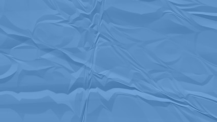 crumpled blue paper background close up