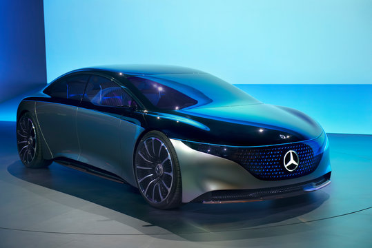  Mercedes Benz Vision EQS luxury electric concept car