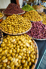 Marinated  olives on provencal street market