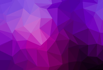 Dark Purple vector abstract polygonal cover.