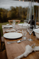 family style dinner setting