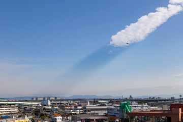 清洲城から見た清須の街並み