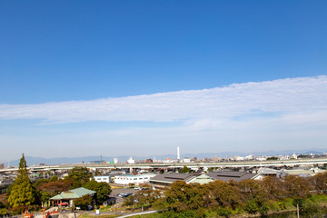 清洲城から見た清須の街並み