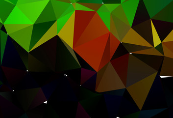 Fototapeta premium Light Green, Red vector triangle mosaic texture.