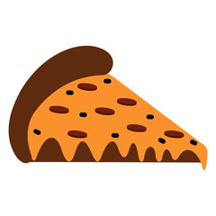 Isolated pizza image on a white background - Vector