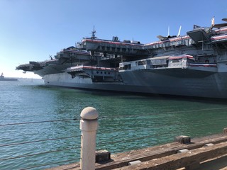 ship docked in port