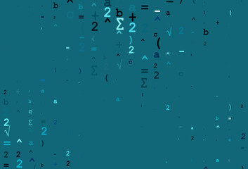 Light BLUE vector cover with math elements.