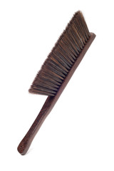 Broom on the white background