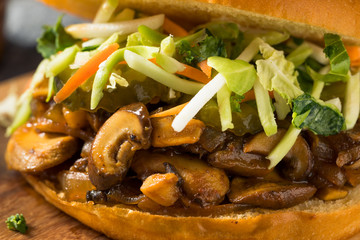 Vegan BBQ Pulled Mushroom Sandwich