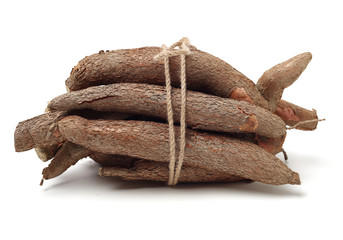 Cassava isolated on a white background