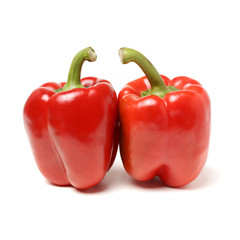 fresh bell pepper (capsicum) on white background