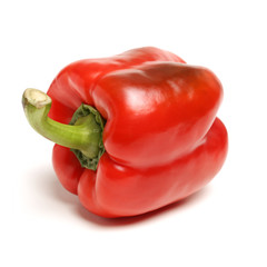 fresh bell pepper (capsicum) on white background