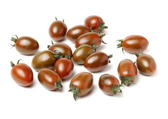 cherry tomatoes on white background