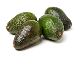 Avocado on white background