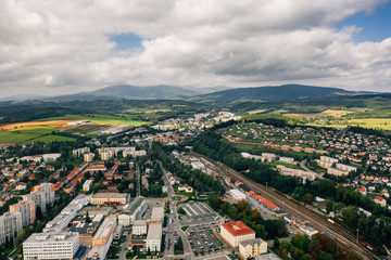 Fototapeta na wymiar Aerial drone photography of Trutnov, Czech Republic. 