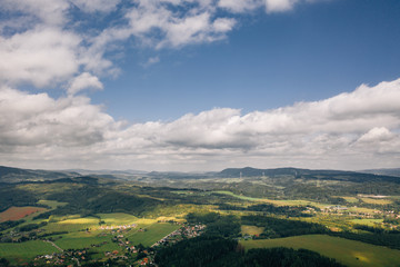 Fototapeta premium Aerial drone photography of Trutnov, Czech Republic. 