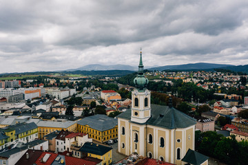 Fototapeta na wymiar Aerial drone photography of Trutnov, Czech Republic. 