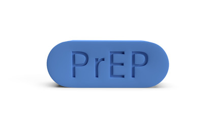  PrEP is HIV prevention pill for medical concept 3d rendering.