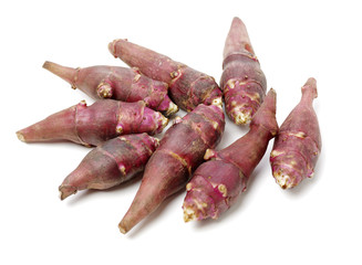 Jerusalem artichoke on white background 