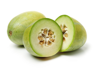 muskmelon on white background 