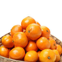 Orange fruit on the white background
