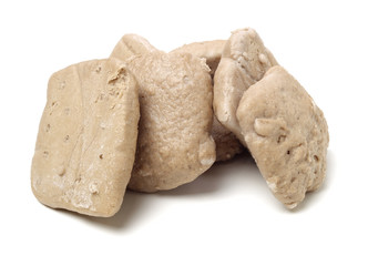 Chinese buckwheat steamed roll. Close up on white background