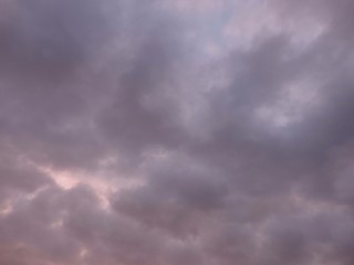 Dark cloud in the morning