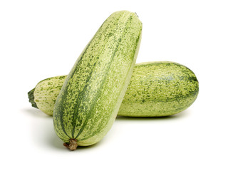 Zucchini on a white background