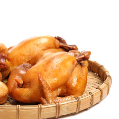 Roast Chicken on white background